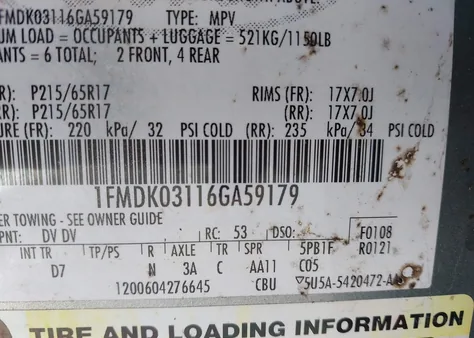 1FMDK03116GA59179